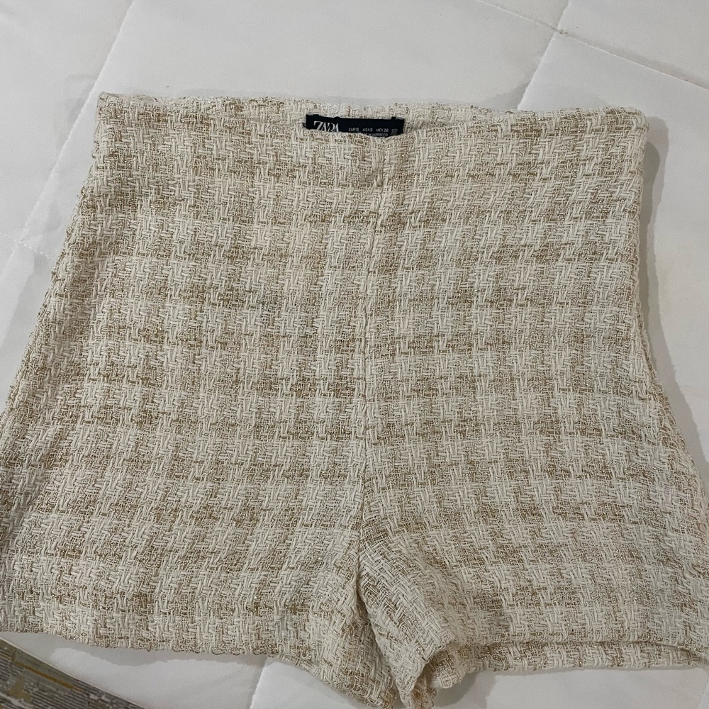 Zara high waisted knit shorts